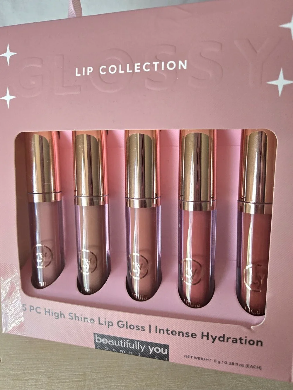 Beautifully You 5 Piece High Shine Plumping Lip Gloss *Burns*